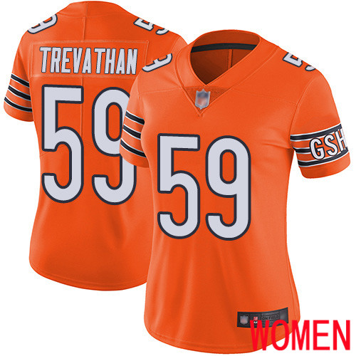 Chicago Bears Limited Orange Women Danny Trevathan Alternate Jersey NFL Football #59 Vapor Untouchable